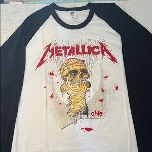 Metallica “One” Black and White Graphic Tee